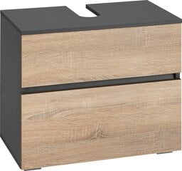 Нижний шкафчик для ванной Notio Living Wessel 60, темно-серый / коричневый цена и информация | Шкафчики для ванной | pigu.lt