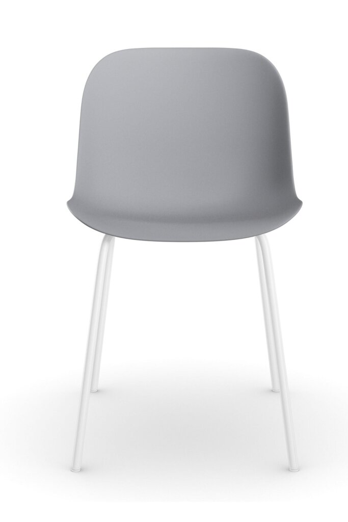 2-jų kėdžių komplektas Notio Living Orca, pilkas/baltas kaina ir informacija | Virtuvės ir valgomojo kėdės | pigu.lt