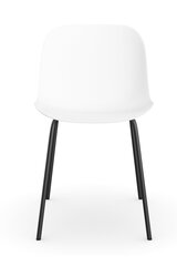 2-jų kėdžių komplektas Notio Living Orca, baltas/juodas kaina ir informacija | Virtuvės ir valgomojo kėdės | pigu.lt