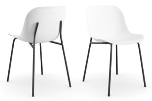 2-jų kėdžių komplektas Notio Living Orca, baltas/juodas kaina ir informacija | Virtuvės ir valgomojo kėdės | pigu.lt