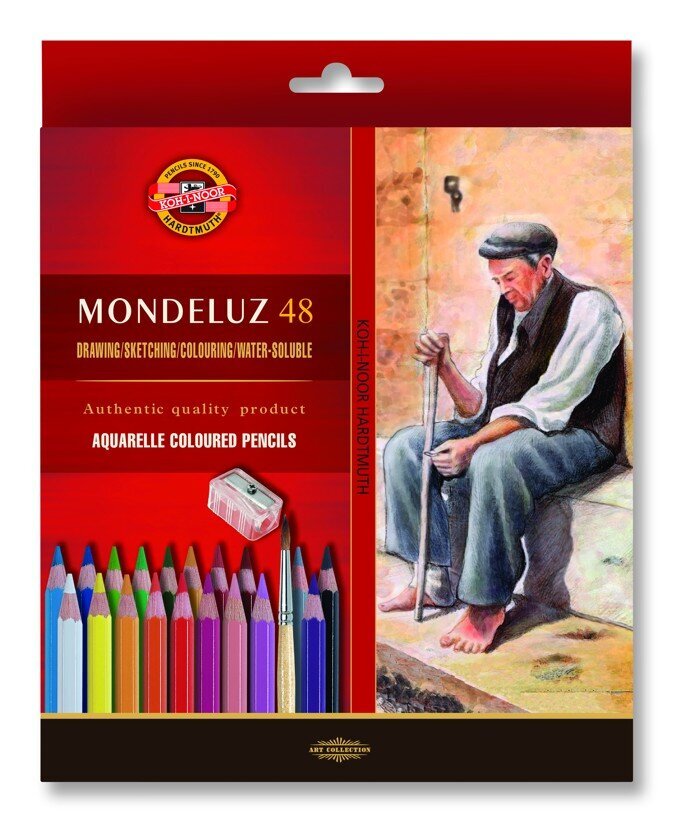 Akvarelinių pieštukų rinkinys Koh-I-Noor Mondeluz Art 48 spalvų kaina ir informacija | Piešimo, tapybos, lipdymo reikmenys | pigu.lt