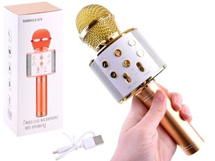 Беспроводной микрофон, золотистый цена и информация | Развивающие игрушки | pigu.lt