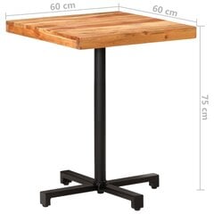 Staliukas, 60x60x75 cm, rudas kaina ir informacija | Virtuvės ir valgomojo stalai, staliukai | pigu.lt