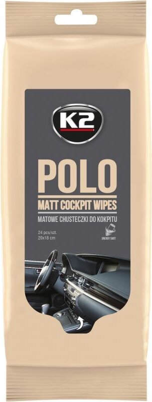Drėgnos servetėlės prietaiso skydeliui K2 Polo, 24vnt. цена и информация | Autochemija | pigu.lt