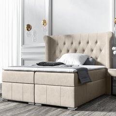 Кровать Selsey Montuno, 160x200 см, бежевая цена и информация | Кровати | pigu.lt
