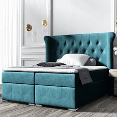 Кровать Selsey Montuno, 160x200 см, синяя цена и информация | Кровати | pigu.lt