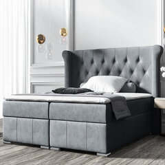Кровать Selsey Montuno, 160x200 см, серая цена и информация | Кровати | pigu.lt