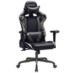 Žaidimų kėdė Songmics Camouglafe, juoda kaina ir informacija | Biuro kėdės | pigu.lt