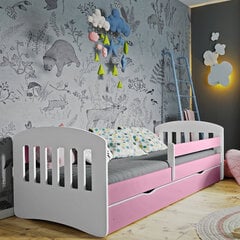 Детская кровать Selsey Pamma, 80x180 см, белая/розовая цена и информация | Детские кровати | pigu.lt