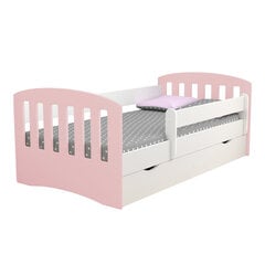 Vaikiška lova su čiužiniu Selsey Pamma, 80x140 cm, balta/šviesiai rožinė kaina ir informacija | Vaikiškos lovos | pigu.lt