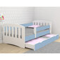 Vaikiška lova su čiužiniu Selsey Pamma, 80x160 cm, balta/mėlyna kaina ir informacija | Vaikiškos lovos | pigu.lt