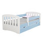 Vaikiška lova Selsey Pamma, 80x160 cm, balta/mėlyna kaina ir informacija | Vaikiškos lovos | pigu.lt
