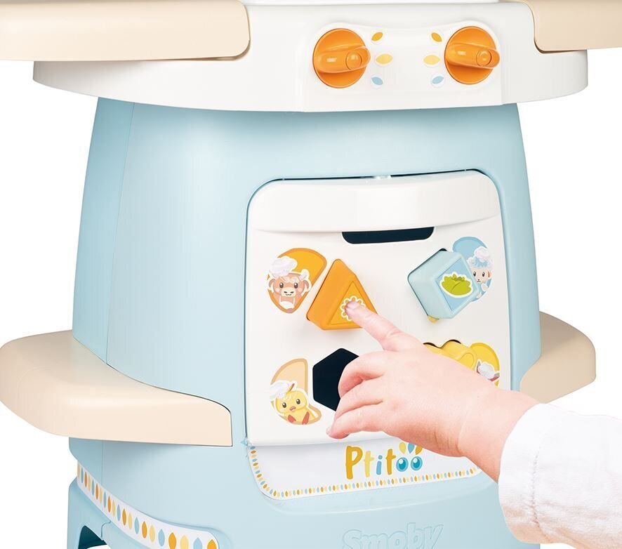 Vaikiška virtuvėlė Smoby Ptitoo, šviesiai mėlyna цена и информация | Žaislai kūdikiams | pigu.lt
