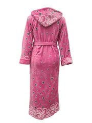 Халат из бамбукового волокна с капюшоном, с серыми сердечками для женщин Elite Bamboo, розовый цена и информация | Женские халаты | pigu.lt