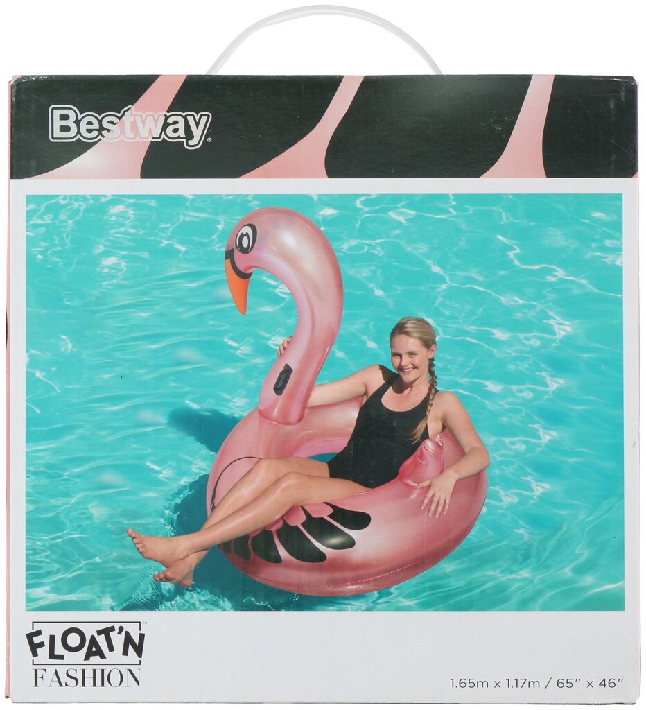 Pripučiamas ratas Bestway Pink Flamingo, 165x117 cm цена и информация | Pripučiamos ir paplūdimio prekės | pigu.lt