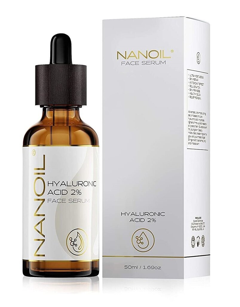 Veido serumas su hialurono rūgštimi Nanoil 2% 50 ml цена и информация | Veido aliejai, serumai | pigu.lt