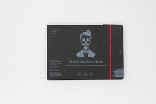 Siūtas eskizavimo albumas juodas SMLT "Authenticbook", 176x245mm, 18 lapų, 165 gsm kaina ir informacija | Sąsiuviniai ir popieriaus prekės | pigu.lt