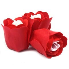 Красные мыльные розы в коробке сердце, 3 шт. цена и информация | Мыло | pigu.lt