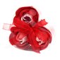 Raudonos muilo rožės širdelės formos dėžutėje, 3 vnt kaina ir informacija | Muilai | pigu.lt