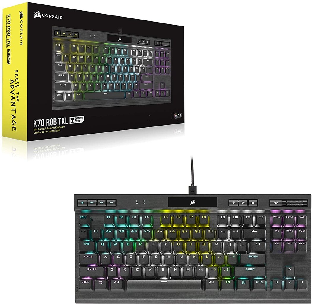 Corsair K70 RGB TKL Cherry MX Speed kaina ir informacija | Klaviatūros | pigu.lt