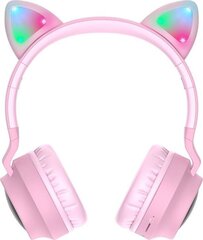 Беспроводные Наушники для детей Bluetooth HOCO Che weak Cat kids earphones W27 розовые серые цена и информация | Теплая повязка на уши, черная | pigu.lt