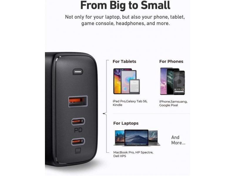 Aukey PA-B6S Mini kaina ir informacija | Krovikliai telefonams | pigu.lt