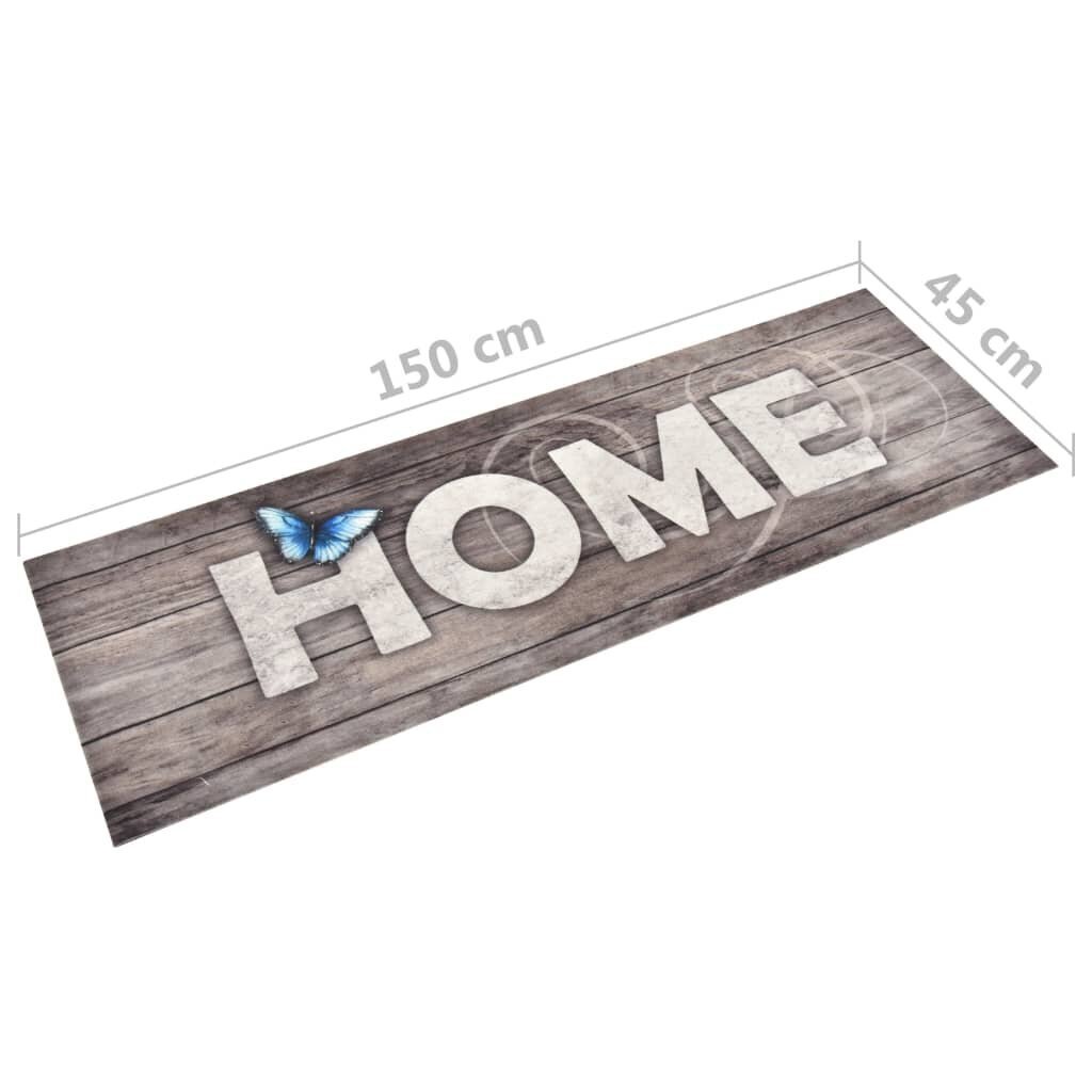 Virtuvės kilimas, 45x150 cm, pilkas цена и информация | Kilimai | pigu.lt