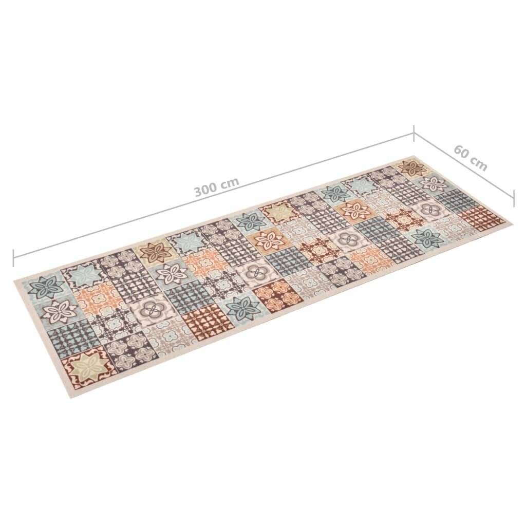 Virtuvės kilimas, 60x300 cm, įvairiaspalvis цена и информация | Kilimai | pigu.lt