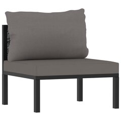 Modulinė vidurinė sofos dalis su pagalvėle, pilka kaina ir informacija | Sofos | pigu.lt