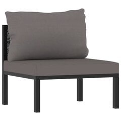 Lauko baldų komplektas su pagalvėmis, 8 dalių, pilkas kaina ir informacija | Lauko baldų komplektai | pigu.lt