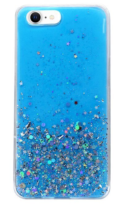 Silikoninis telefono dėklas Fusion glue glitter, skirtas Samsung A326 Galaxy A32 5G, mėlynas цена и информация | Telefono dėklai | pigu.lt