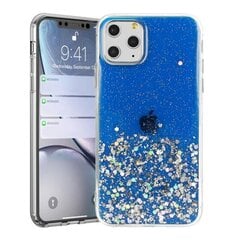 Silikoninis telefono dėklas Fusion glue glitter, skirtas Samsung A326 Galaxy A32 5G, mėlynas kaina ir informacija | Telefono dėklai | pigu.lt