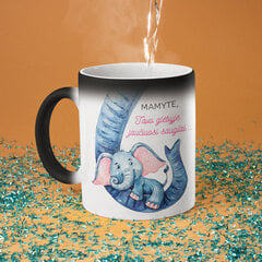 Magiškas puodelis "Mamytės glėbyje" kaina ir informacija | Originalūs puodeliai | pigu.lt