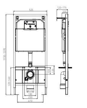 Potinkinis WC komplektas Kerra Thor 26/Pacific Black kaina ir informacija | Klozetai | pigu.lt