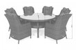 Lauko baldų komplektas Bristol 150, pilkas kaina ir informacija | Lauko baldų komplektai | pigu.lt