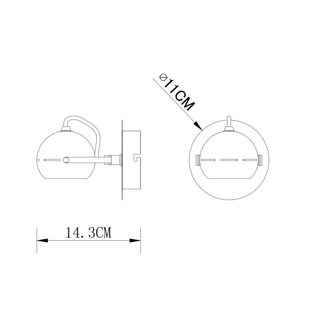 Sieninis šviestuvas G.LUX GM-684/1 kaina ir informacija | Sieniniai šviestuvai | pigu.lt