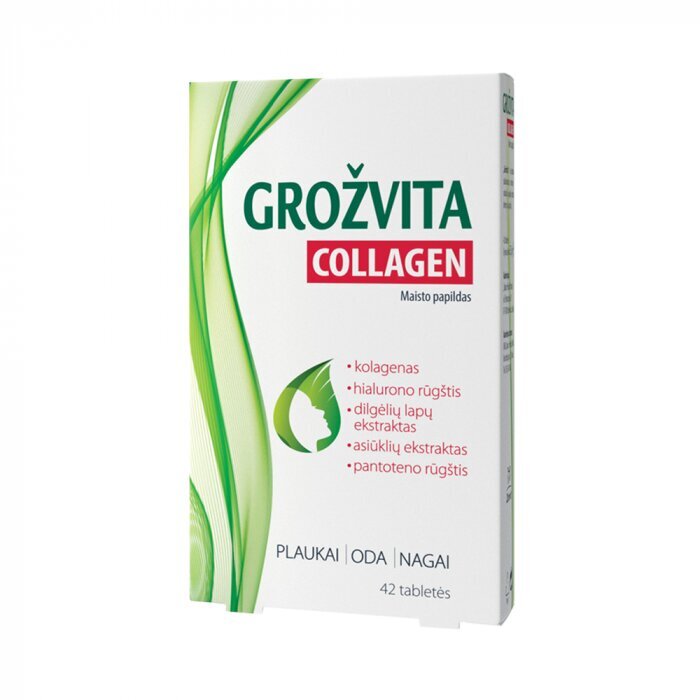 Maisto papildas Grožvita Collagen, 42 tabletės kaina ir informacija | Vitaminai, maisto papildai, preparatai grožiui | pigu.lt