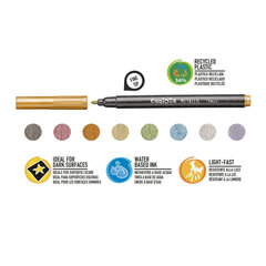 Flomasteriai Metallic Fineliner Carioca, 8 spalvų kaina ir informacija | Piešimo, tapybos, lipdymo reikmenys | pigu.lt