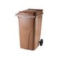 Šiukšlių konteineris 240 l, rudas kaina ir informacija | Komposto dėžės, lauko konteineriai | pigu.lt