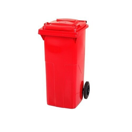 Šiukšlių konteineris 120 l, raudonas цена и информация | Komposto dėžės, lauko konteineriai | pigu.lt