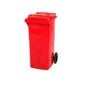Šiukšlių konteineris 120 l, raudonas цена и информация | Komposto dėžės, lauko konteineriai | pigu.lt