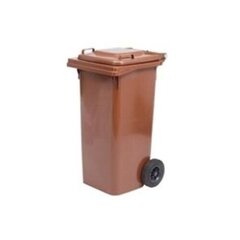 Мусорный контейнер 120 л, коричневый цена и информация | Уличные контейнеры, контейнеры для компоста | pigu.lt