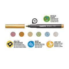 Flomasteriai Carioca Metallic Maxi Tip, 6 spalvų kaina ir informacija | Piešimo, tapybos, lipdymo reikmenys | pigu.lt