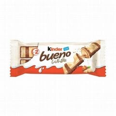 Вафельный батончик Kinder Bueno White, 39г цена и информация | Сладости | pigu.lt