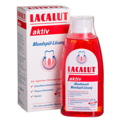 Burnos skalavimo skystis Lacalut Anti-Plaque Activ, 300 ml kaina ir informacija | Dantų šepetėliai, pastos | pigu.lt