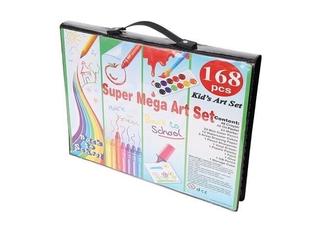 Piešimo ir kūrybos rinkinys Super Mega Art Set, 168 vnt. цена и информация | Piešimo, tapybos, lipdymo reikmenys | pigu.lt