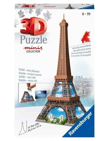 3D mini dėlionė Ravensburger Eifelis, 54 d. kaina ir informacija | Dėlionės (puzzle) | pigu.lt