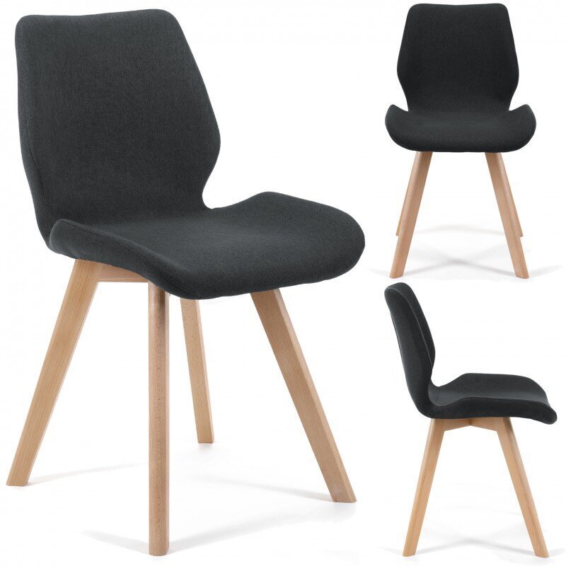 4-ių kėdžių komplektas NORE SJ.0159, juodas kaina ir informacija | Virtuvės ir valgomojo kėdės | pigu.lt