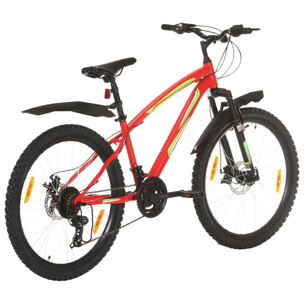 Kalnų dviratis, raudonas, 21 greitis, 26 colių ratai цена и информация | Dviračiai | pigu.lt