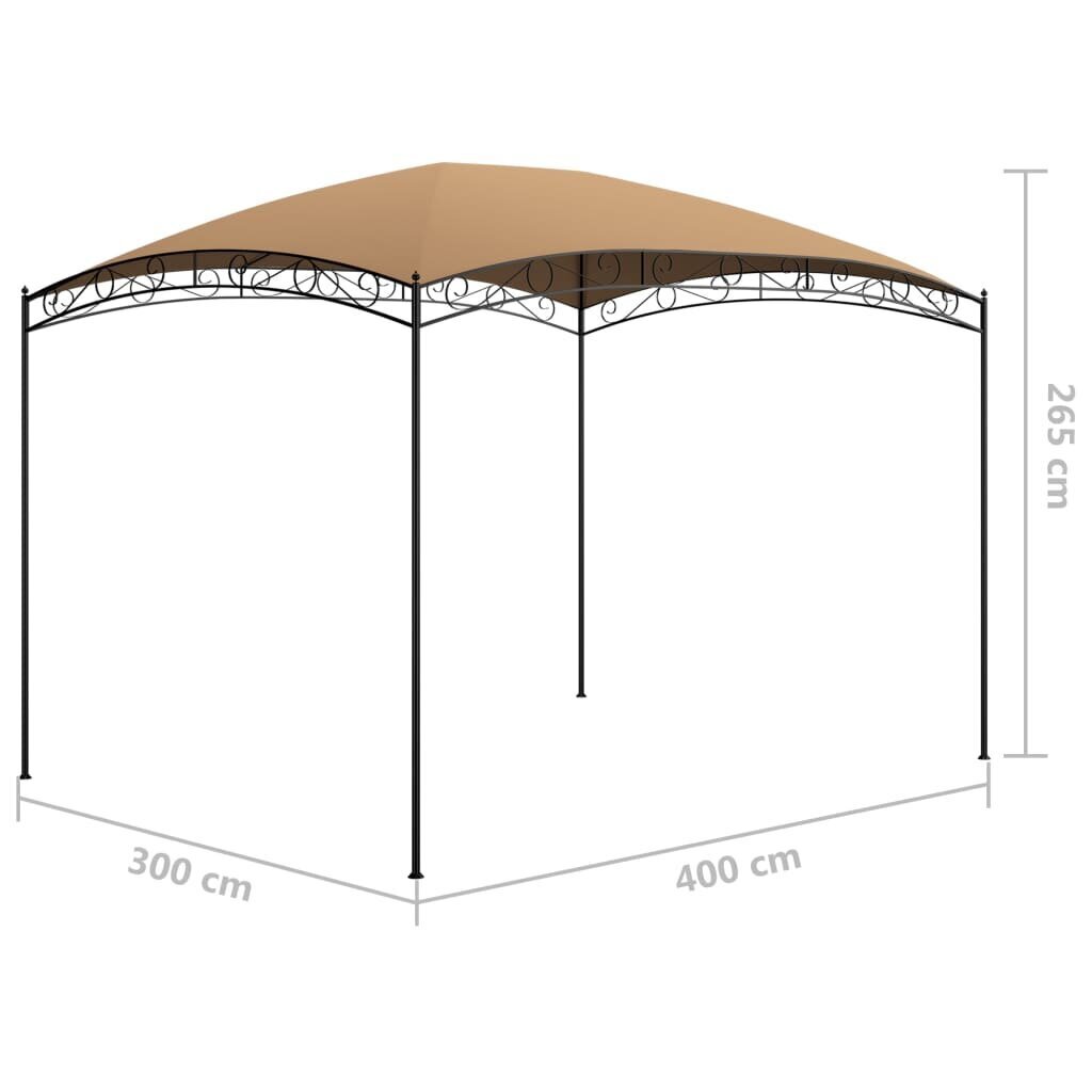 Pavėsinė, 3x4x2,65 m, ruda kaina ir informacija | Pavėsinės | pigu.lt